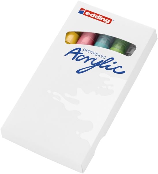 Produktbild: Edding Acrylmarker Acrylic 5100 Mittel 5er Set