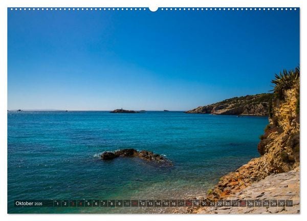 Produktbild: Ibiza K&uuml;ste, Buchten und Str&auml;nde (hochwertiger Premium Wandkalender 2026 DIN A2 quer), Kunstdruck in Hochglanz