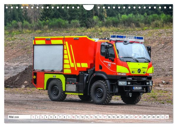 Produktbild: Feuerwehrfahrzeuge (Wandkalender 2026 DIN A4 quer), CALVENDO Monatskalender