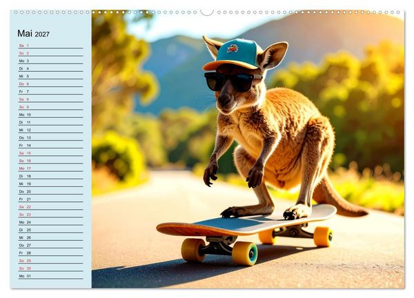 Produktbild: Tierisch kreativ: Hobbies im Tierreich (hochwertiger Premium Wandkalender 2027 DIN A2 quer), Kunstdruck in Hochglanz