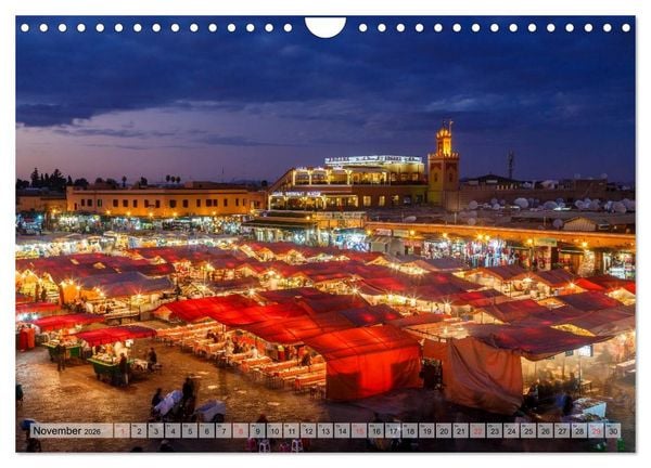 Produktbild: Marokko: Marrakesch, Atlas, Sahara, F&egrave;s (Wandkalender 2026 DIN A4 quer), CALVENDO Monatskalender