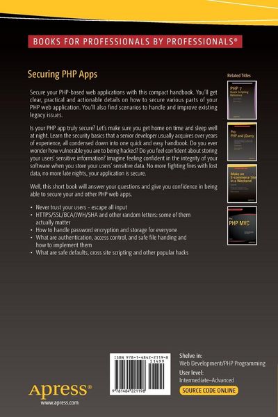 Produktbild: Securing PHP Apps