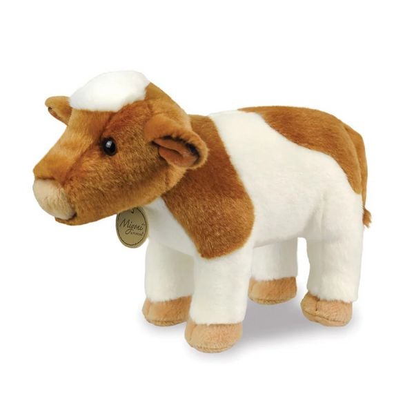 Produktbild: Aurora 61519 - MiYoni Fleckvieh Cow, Kuh braun/wei&szlig;, Pl&uuml;schtier, 25 cm