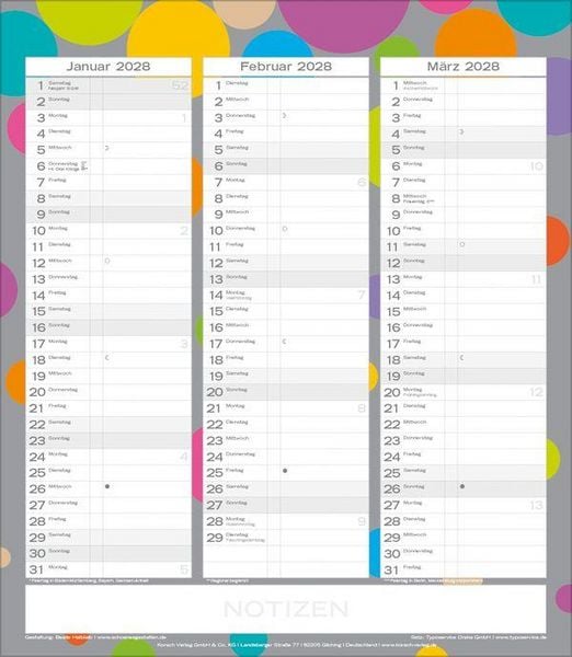 Produktbild: Multiplaner - Colour your time 2027