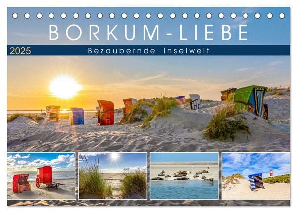 BORKUM-LIEBE (Tischkalender 2025 DIN A5 quer), CALVENDO Monatskalender