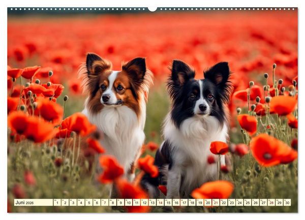 Produktbild: Papillon - bringt jedes Herz zum Schmelzen (hochwertiger Premium Wandkalender 2026 DIN A2 quer), Kunstdruck in Hochglanz