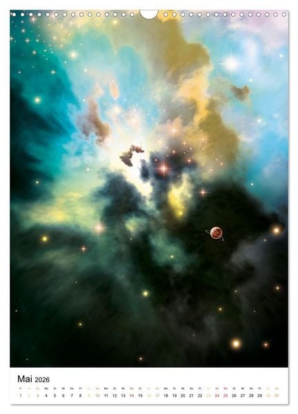 Produktbild: Galaxien und Nebulare (Wandkalender 2026 DIN A3 hoch), CALVENDO Monatskalender