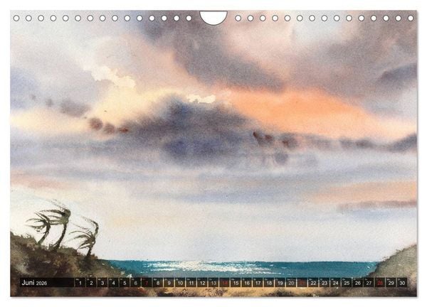 Produktbild: Landschaft in Aquarell (Wandkalender 2026 DIN A4 quer), CALVENDO Monatskalender