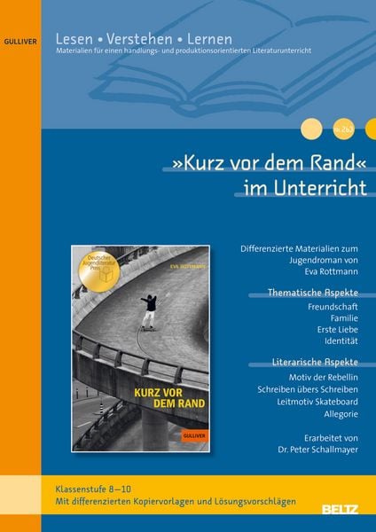 'Kurz vor dem Rand' im Unterricht, Geheftet von Peter Schallmayer, Beltz Verlagsgruppe GmbH & Co. KG, 9783407824738