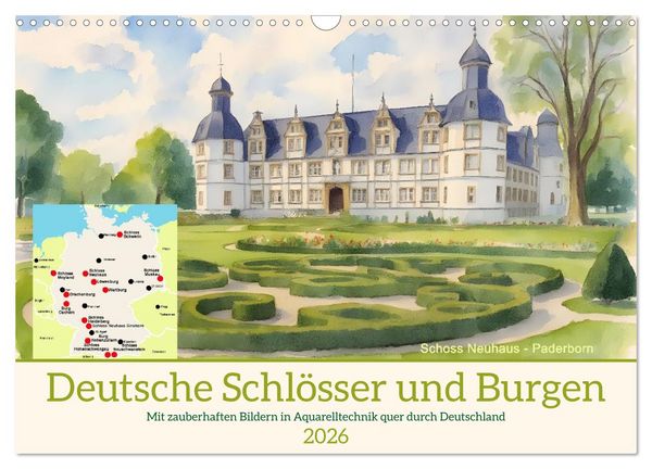 Produktbild: Deutsche Schl&ouml;sser und Burgen (Wandkalender 2026 DIN A3 quer), CALVENDO Monatskalender