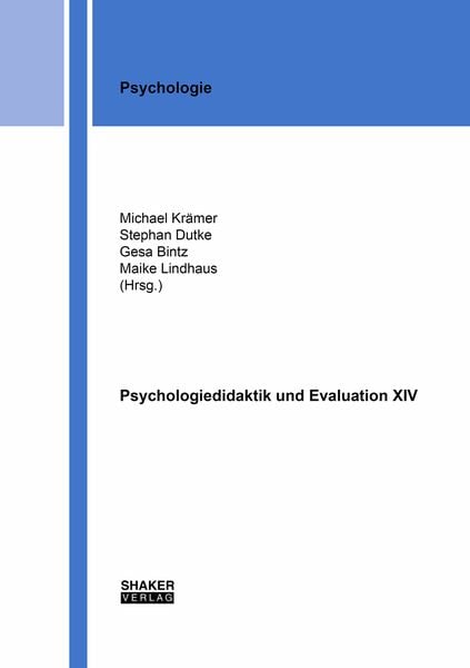 Produktbild: Psychologiedidaktik und Evaluation XIV