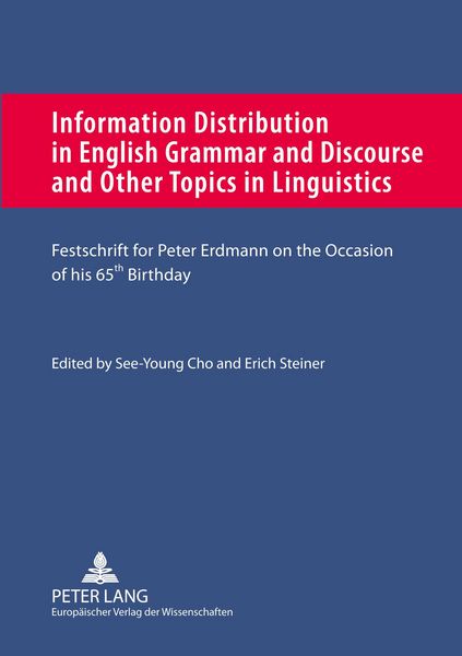 Produktbild: Information Distribution in English Grammar and Discourse and Other Topics in Linguistics