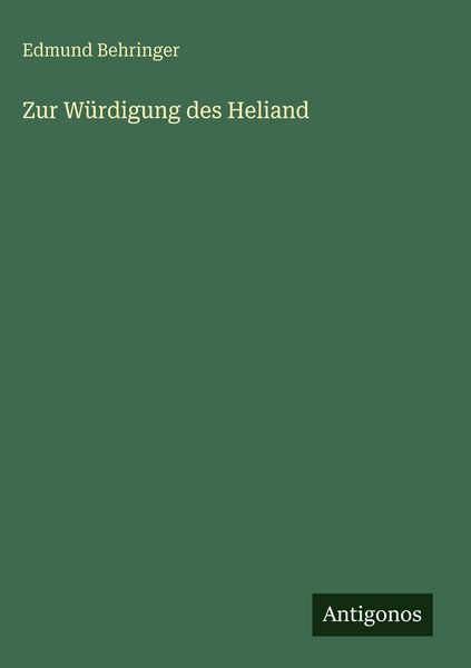 Produktbild: Zur W&uuml;rdigung des Heliand
