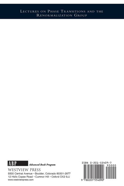 Produktbild: Lectures On Phase Transitions And The Renormalization Group