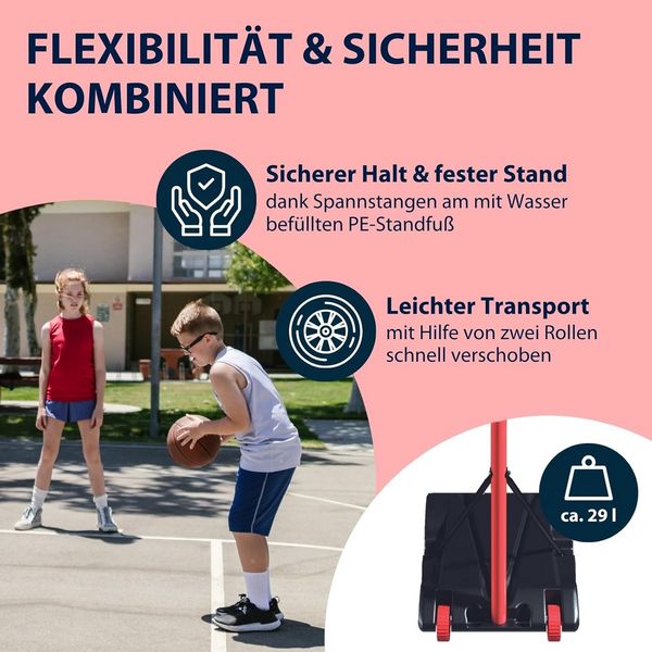 Produktbild: HUDORA 71640 - Basketballst&auml;nder Start 205, red, transportabel