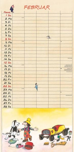 Produktbild: Janosch 2026 Familienplaner - Familien-Timer - Termin-Planer - Kinder-Kalender - Familien-Kalender - 22x45