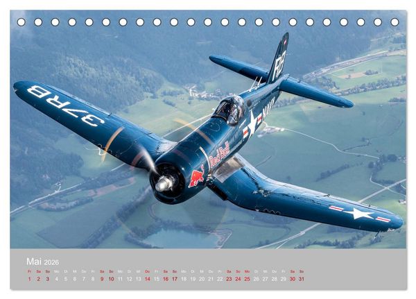 Produktbild: Fliegende Legenden - Warbirds (Tischkalender 2026 DIN A5 quer), CALVENDO Monatskalender