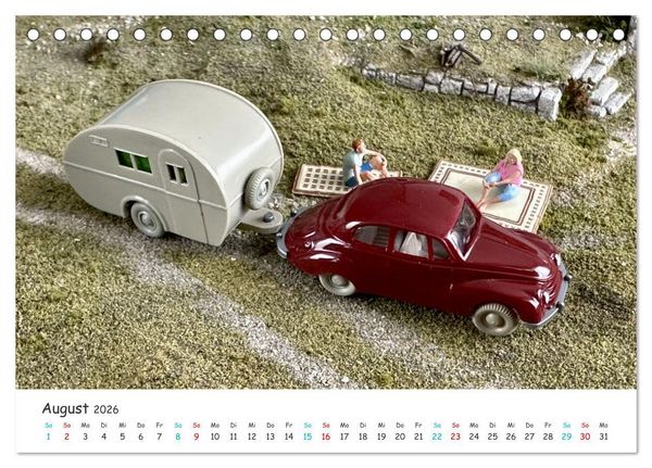 Produktbild: Autos auf der Modellbahn (Tischkalender 2026 DIN A5 quer), CALVENDO Monatskalender