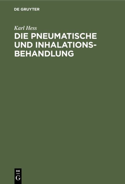 Produktbild: Die pneumatische und Inhalations-Behandlung