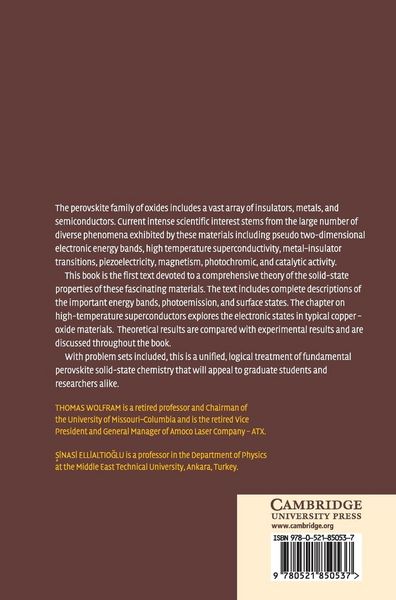 Produktbild: Electronic and Optical Properties of d-Band Perovskites