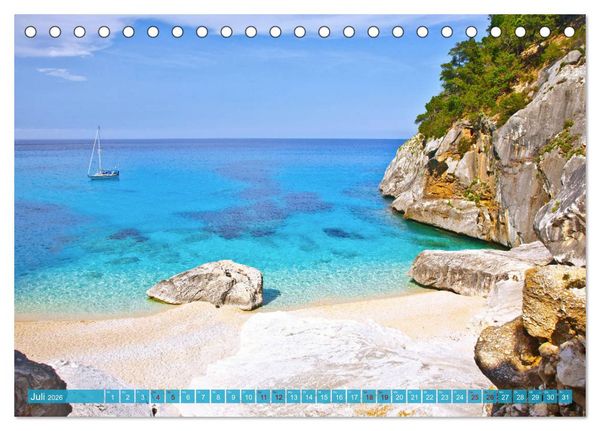 Produktbild: Facettenreiches Sardinien (Tischkalender 2026 DIN A5 quer), CALVENDO Monatskalender