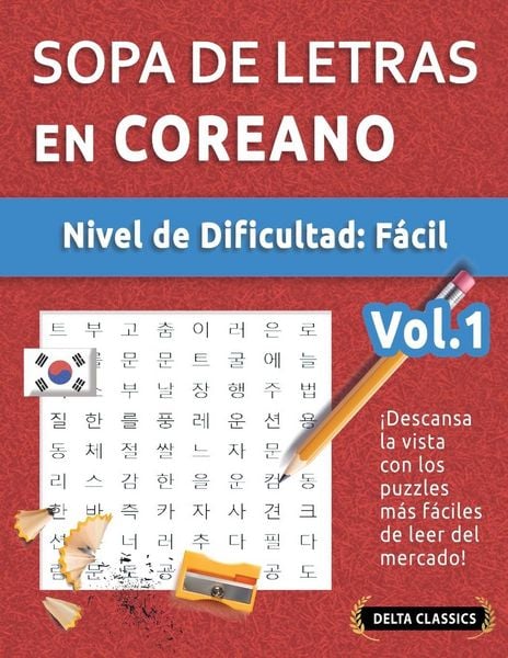 Produktbild: SOPA DE LETRAS EN COREANO - NIVEL DE DIFICULTAD
