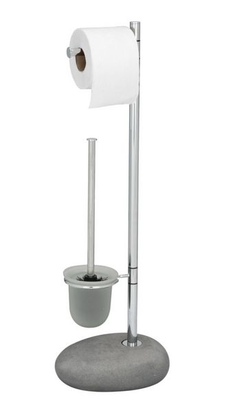 Produktbild: Stand WC-Garnitur Mod. Pebble Stone Grey, aus Polyresin