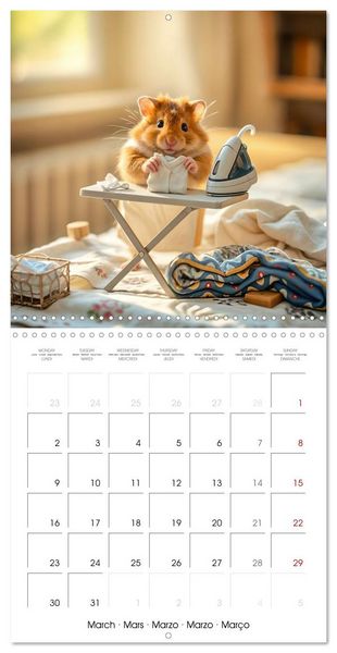 Produktbild: Hamster housekeeping - little paws and big Jobs (Wall Calendar 2026 12 &times; 12 Inch) CALVENDO 12 Month Wall Calendar