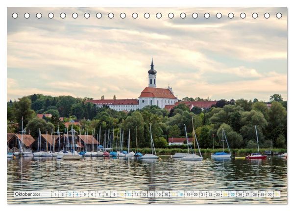 Produktbild: Vom Schiff aus gesehen - Mit dem Dampfer auf dem Ammersee (Tischkalender 2026 DIN A5 quer), CALVENDO Monatskalender