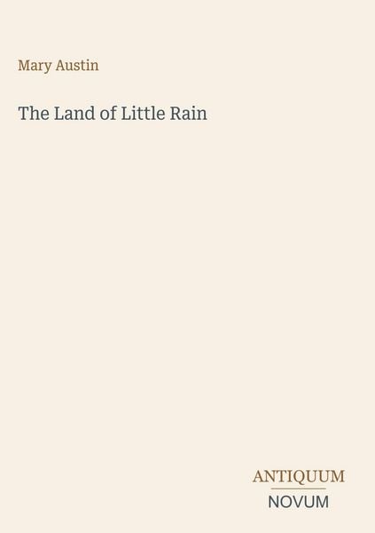 Produktbild: The Land of Little Rain