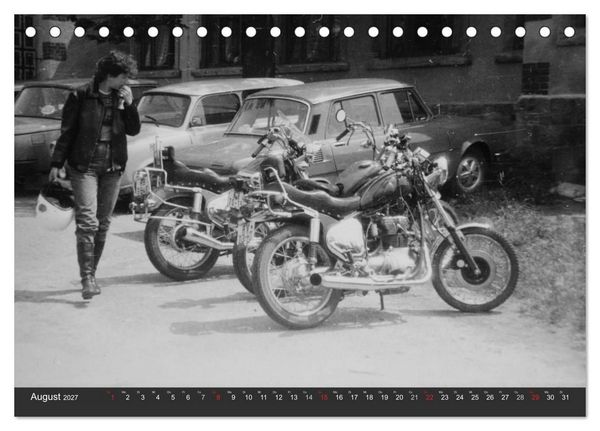 Produktbild: east Rider - Biker und Bikes aus der DDR (Tischkalender 2027 DIN A5 quer), CALVENDO Monatskalender