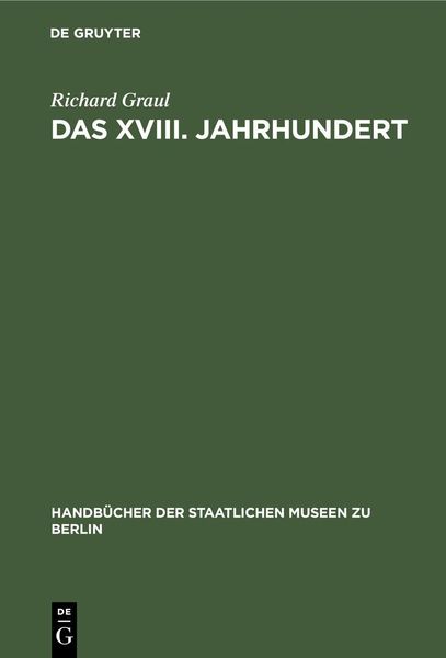 Produktbild: Das XVIII. Jahrhundert