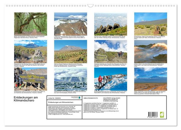 Produktbild: Entdeckungen am Kilimandscharo (Wandkalender 2027 DIN A2 quer), CALVENDO Monatskalender