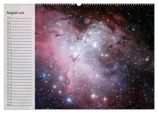 Produktbild: Universum. Farbenpracht der Gasnebel (Wandkalender 2026 DIN A2 quer), CALVENDO Monatskalender