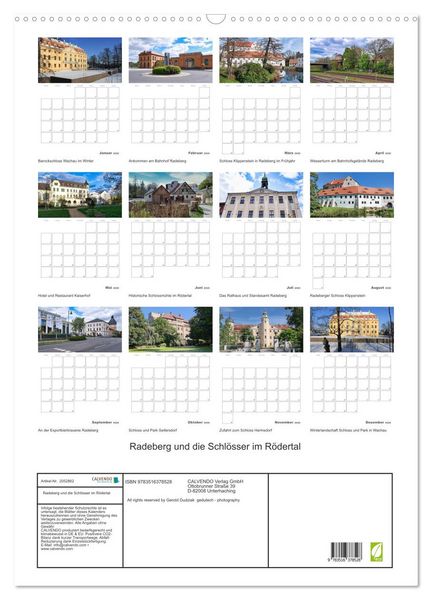 Produktbild: Radeberg und die Schl&ouml;sser im R&ouml;dertal (Wandkalender 2026 DIN A2 hoch), CALVENDO Monatskalender