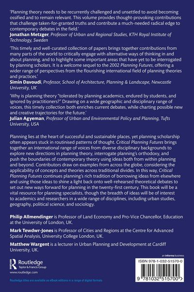 Produktbild: Critical Planning Futures