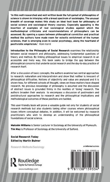 Produktbild: An Introduction To The Philosophy Of Social Research
