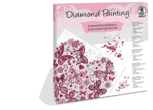 Produktbild: URSUS Erwachsenen-Bastelsets Diamond Painting, Diamanten Mandala Herz, Set 10