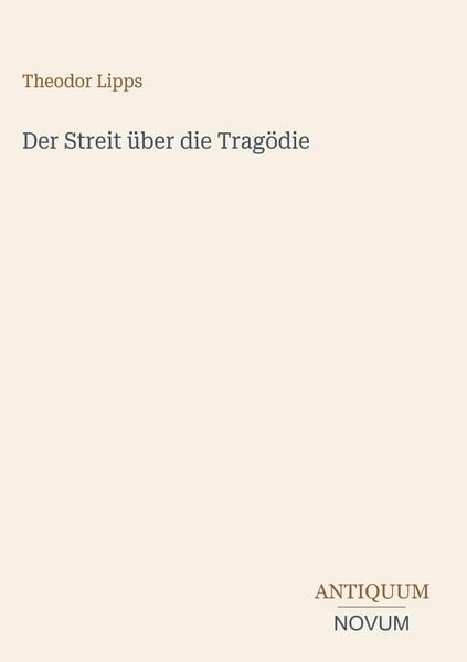 Produktbild: Der Streit &uuml;ber die Trag&ouml;die