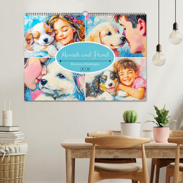 Produktbild: Mensch und Hund. Herzensverbindungen (Wandkalender 2026 DIN A2 quer), CALVENDO Monatskalender