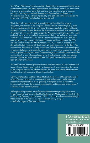Produktbild: Coal, Steel, and the Rebirth of Europe, 1945 1955