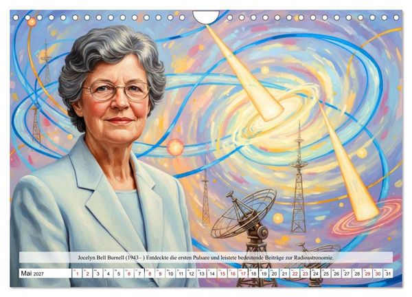 Produktbild: Pioniere der Astrophysik (Wandkalender 2027 DIN A4 quer), CALVENDO Monatskalender