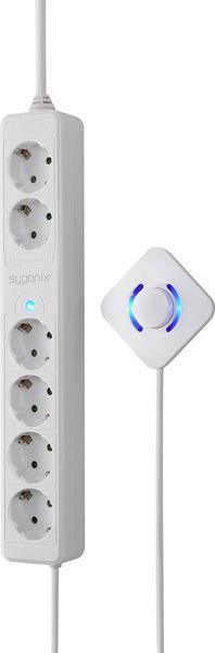 Produktbild: Sygonix SY-4535066 Steckdosenleiste mit Schalter Wei&szlig; Schutzkontakt 1St.