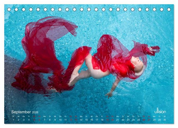 Produktbild: PIPPA CRASH &ndash; schwarz zu rot (Tischkalender 2026 DIN A5 quer), CALVENDO Monatskalender