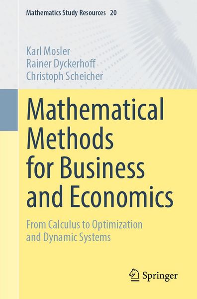 Produktbild: Mathematical Methods for Business and Economics