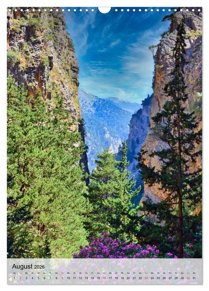 Produktbild: Naturerlebnis Samaria Schlucht auf Kreta (Wandkalender 2026 DIN A3 hoch), CALVENDO Monatskalender