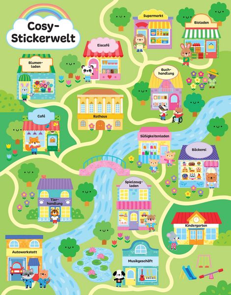 Produktbild: Cosy-Stickerwelt: Ein Tag im Blumenladen