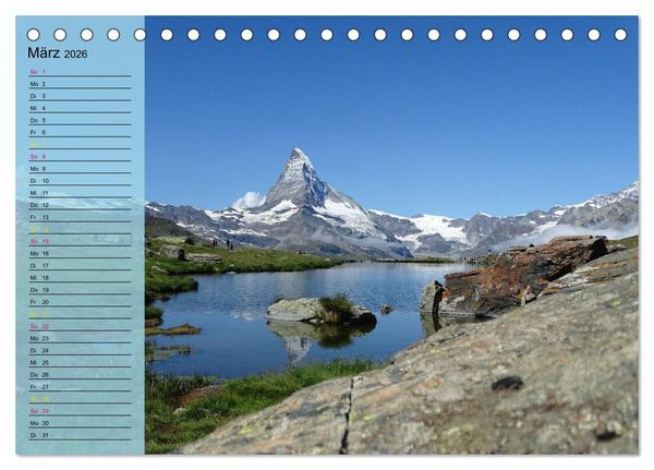 Produktbild: SeenSucht Entdecke Seen in der Schweiz Planer (Tischkalender 2026 DIN A5 quer), CALVENDO Monatskalender