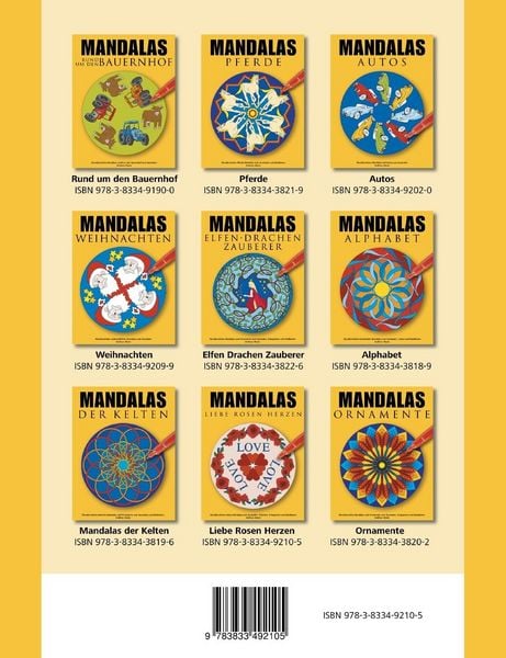 Produktbild: Mandalas Liebe Rosen Herzen