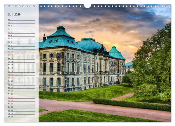 Produktbild: WUNDERVOLLES DRESDEN (Wandkalender 2026 DIN A3 quer), CALVENDO Monatskalender